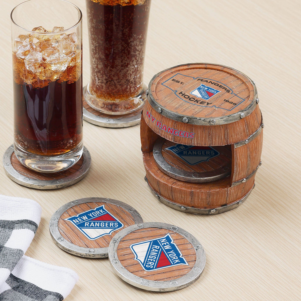 New York Rangers 5 Pack Barrel Coaster Set FOCO