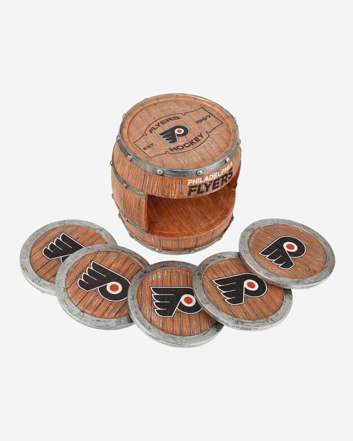 Philadelphia Flyers 5 Pack Barrel Coaster Set FOCO - FOCO.com