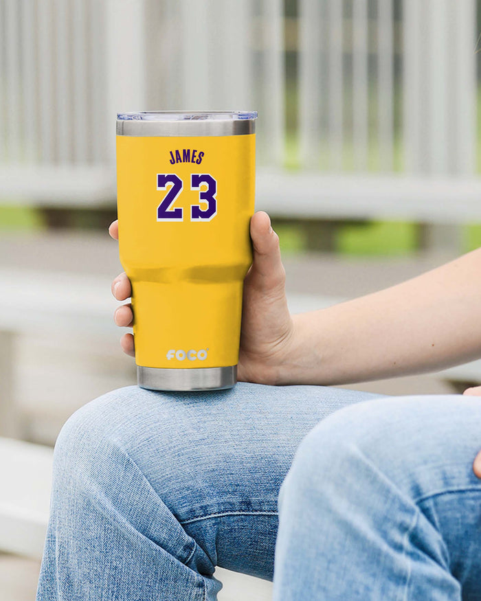 LeBron James Los Angeles Lakers Team Logo 30 oz Player Tumbler FOCO - FOCO.com