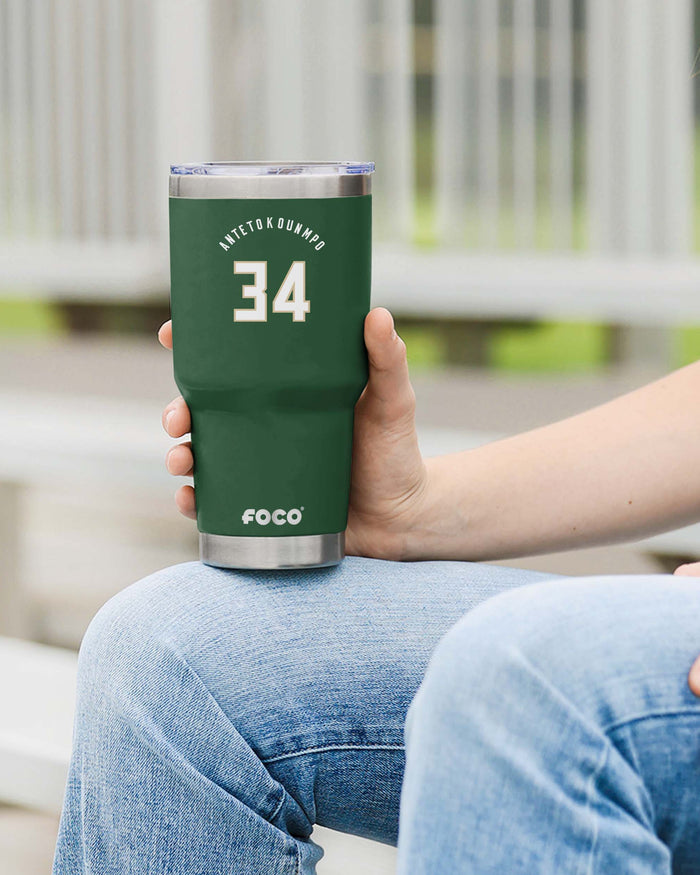 Giannis Antetokounmpo Milwaukee Bucks Team Logo 30 oz Player Tumbler FOCO - FOCO.com