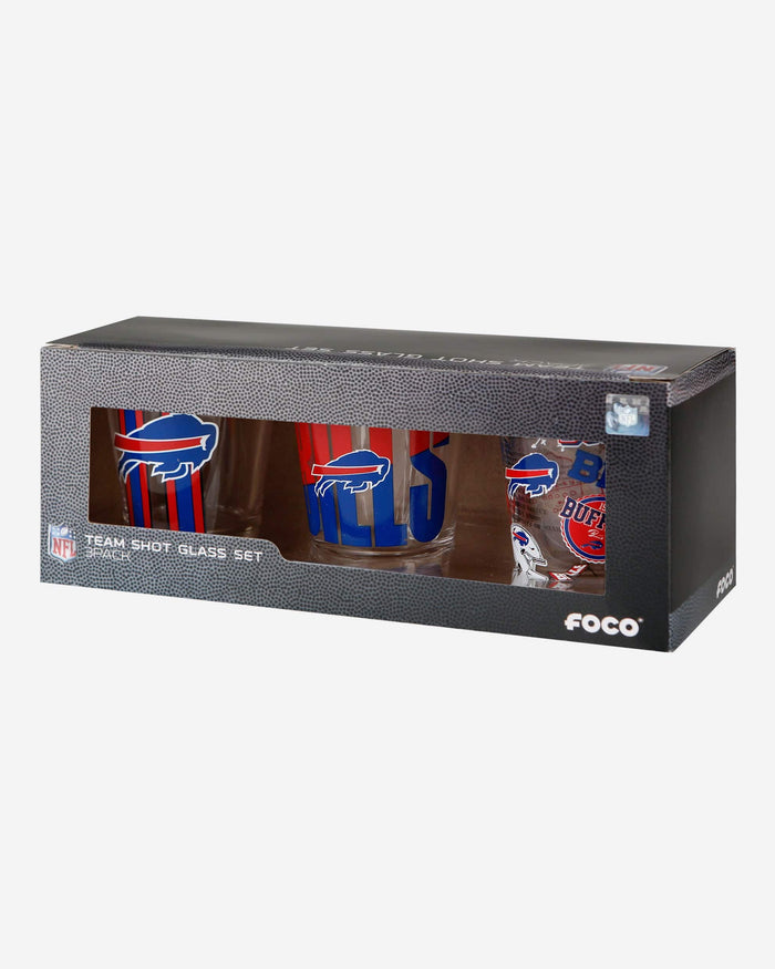 Buffalo Bills 3 Pack Shot Glass FOCO - FOCO.com