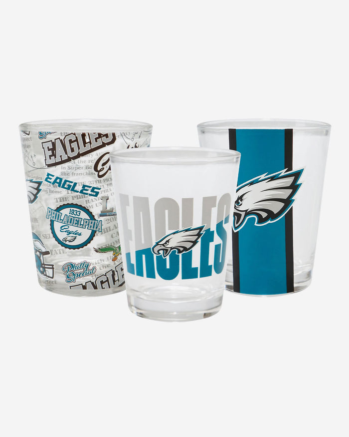 Philadelphia Eagles 3 Pack Shot Glass FOCO - FOCO.com