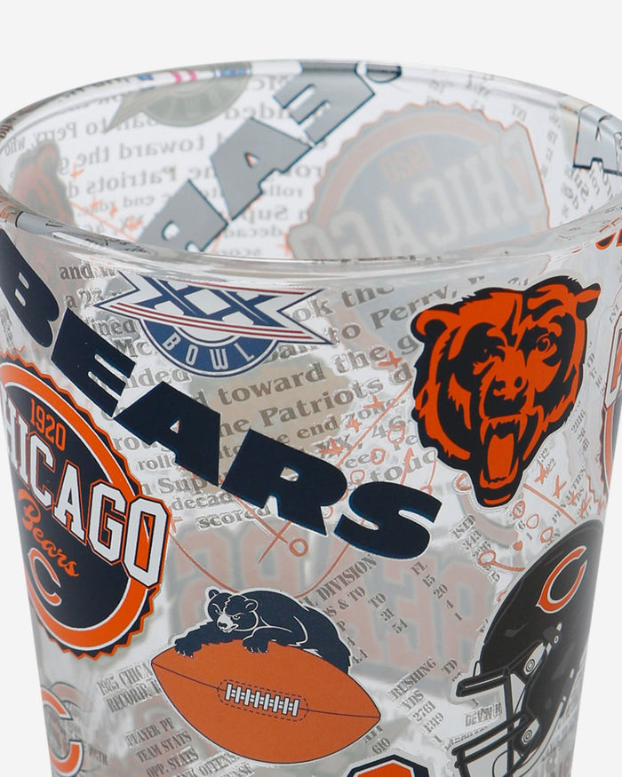 Chicago Bears Historic Print Pint Glass FOCO - FOCO.com