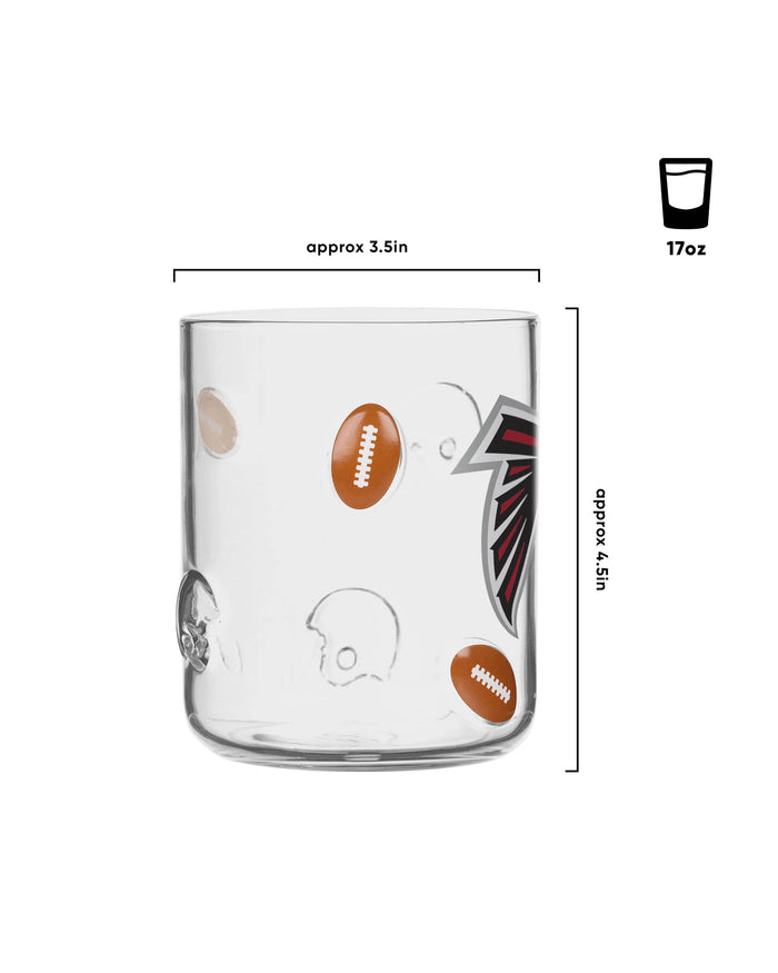 Atlanta Falcons Team Logo 17 oz Glass Cup