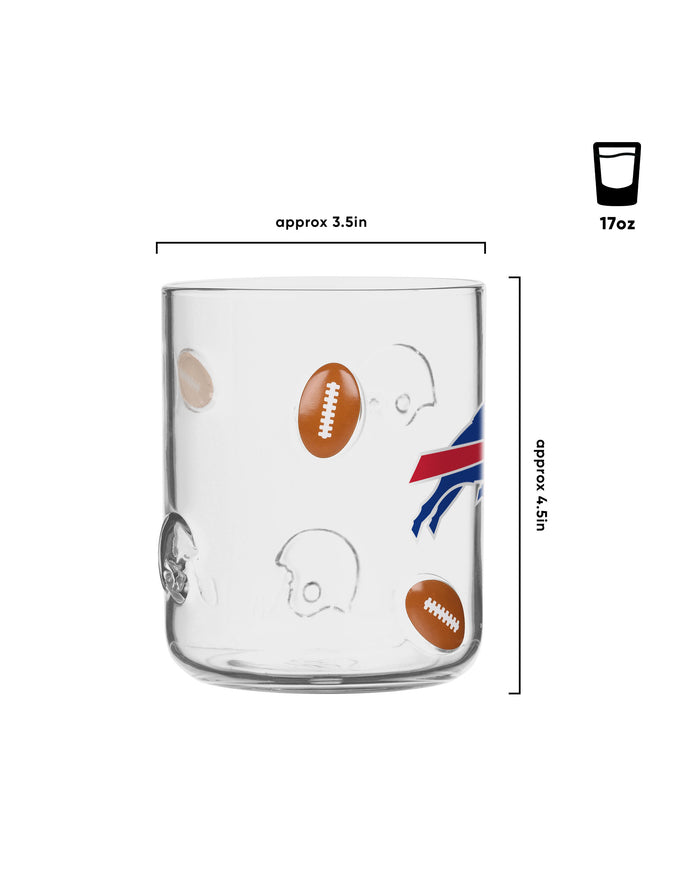 Buffalo Bills Team Logo 17 oz Glass Cup