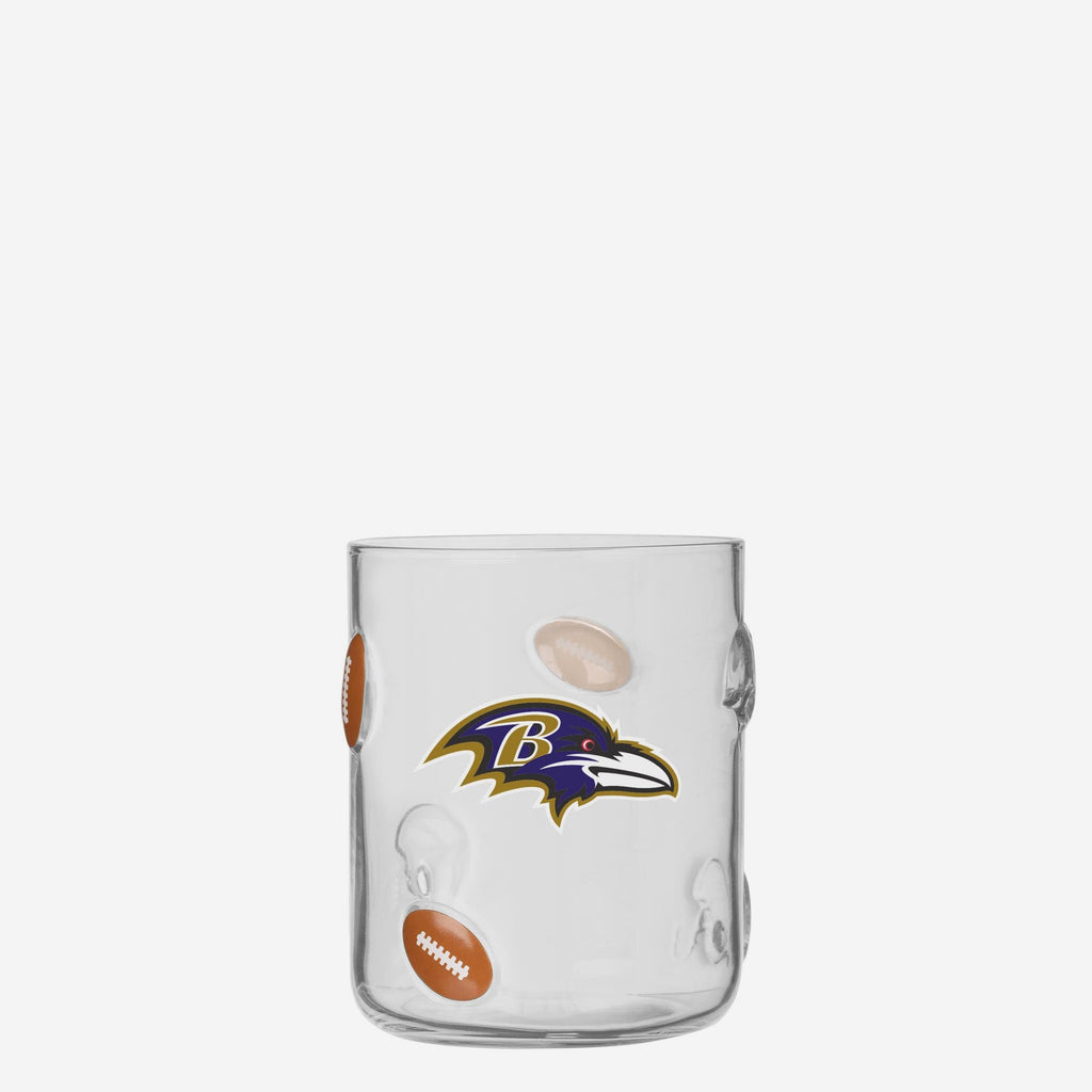 Baltimore Ravens Team Logo 17 oz Glass Cup FOCO - FOCO.com