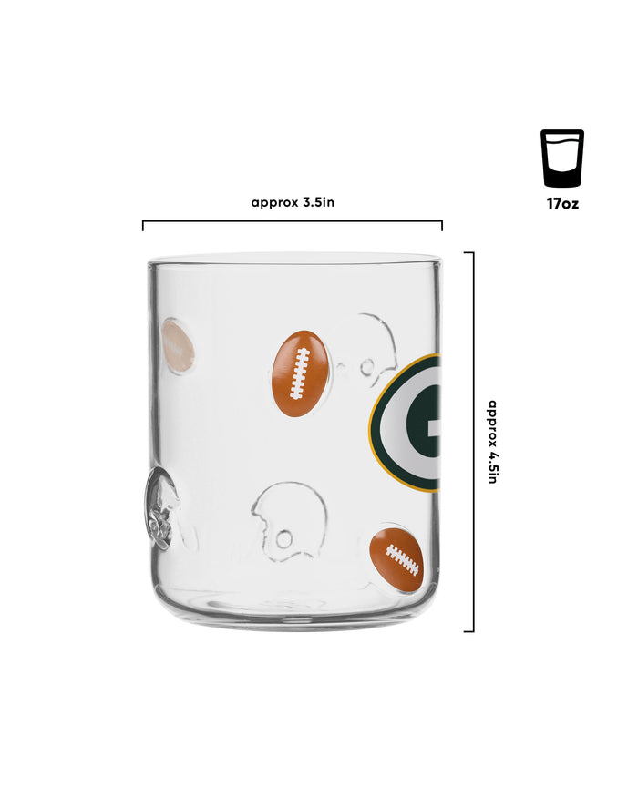 Green Bay Packers Team Logo 17 oz Glass Cup