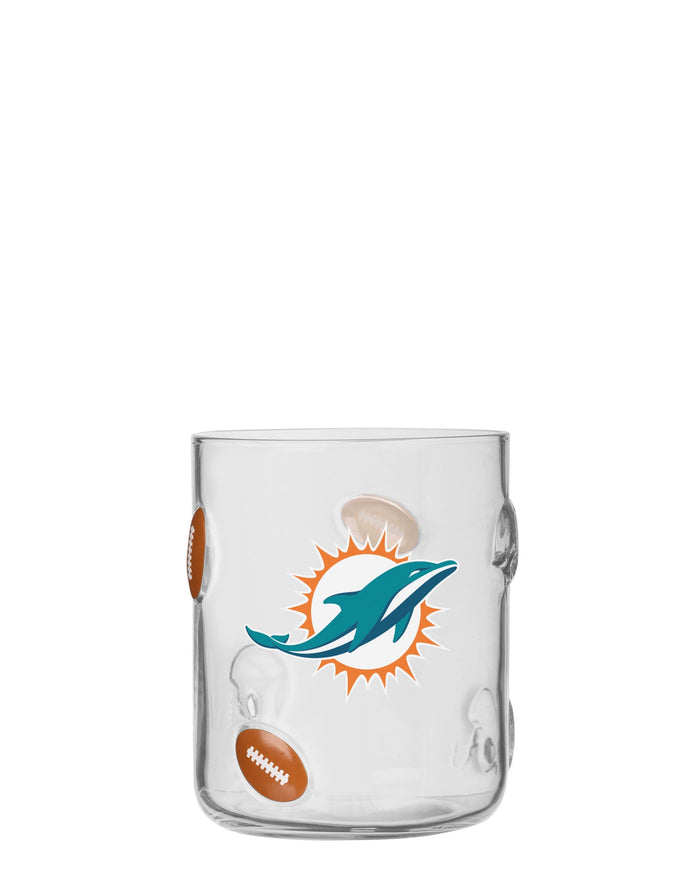 Miami Dolphins Team Logo 17 oz Glass Cup