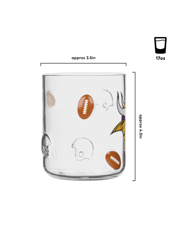 Minnesota Vikings Team Logo 17 oz Glass Cup