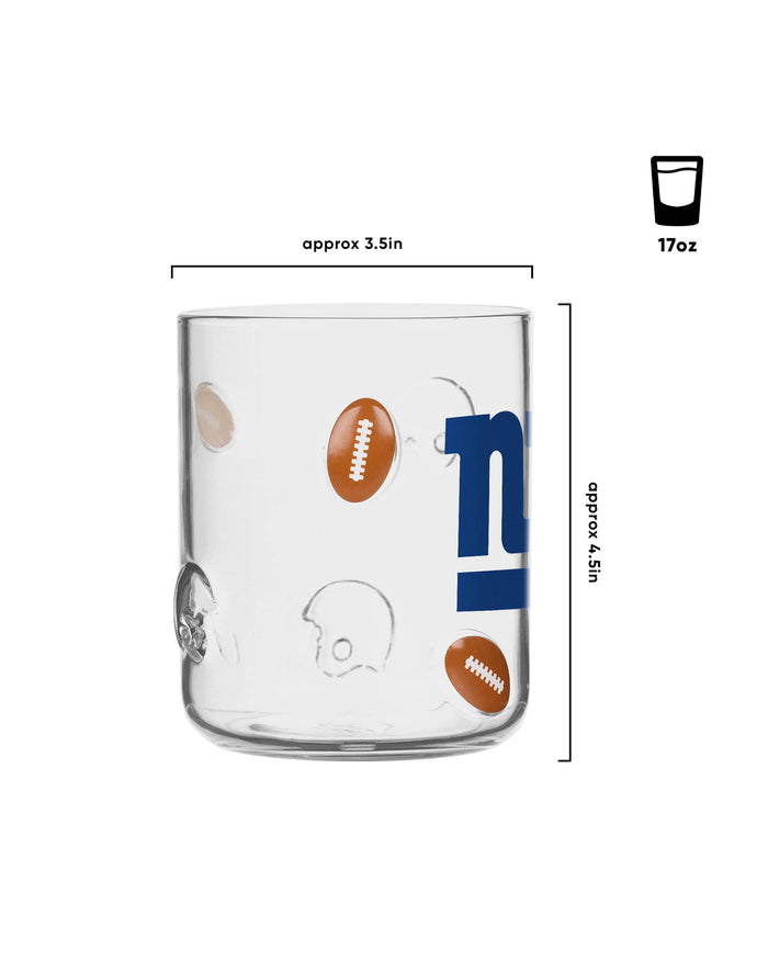 New York Giants Team Logo 17 oz Glass Cup