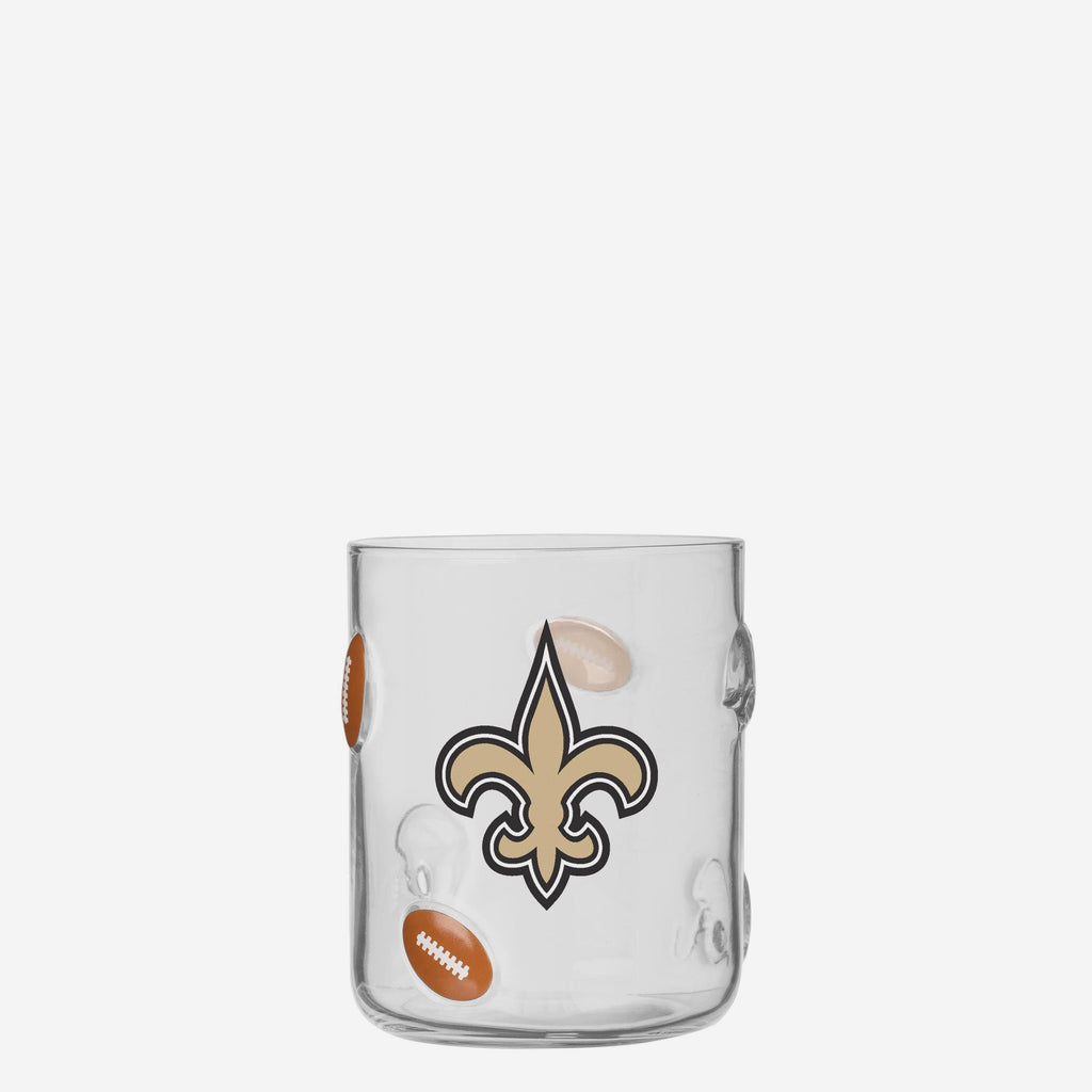New Orleans Saints Team Logo 17 oz Glass Cup FOCO - FOCO.com