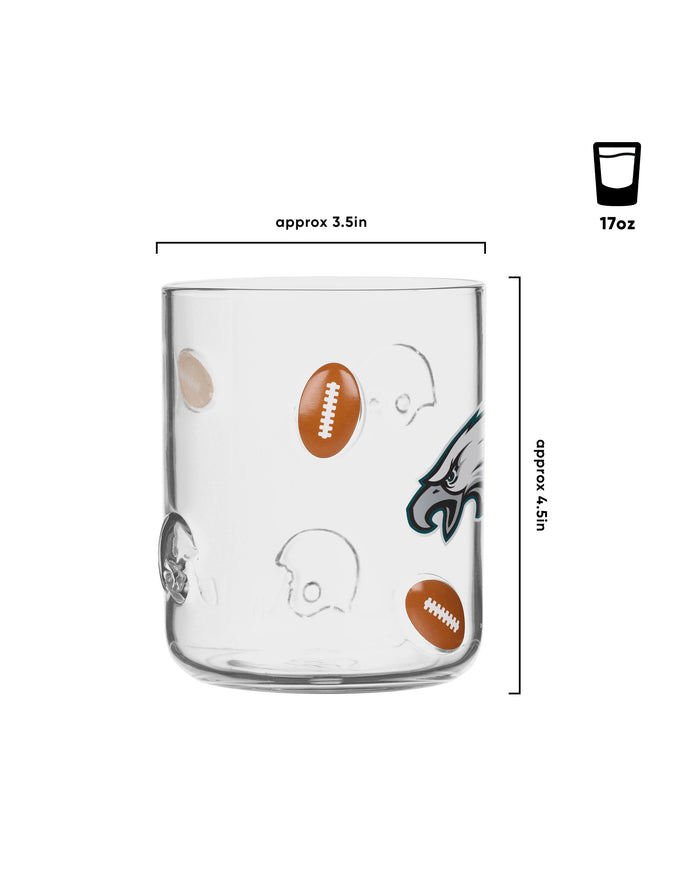 Philadelphia Eagles Team Logo 17 oz Glass Cup