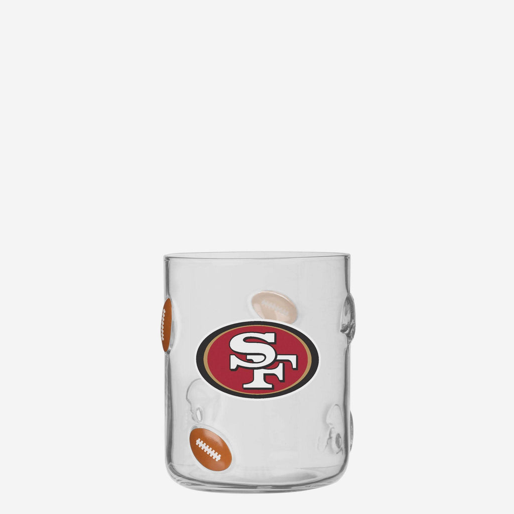 San Francisco 49ers Team Logo 17 oz Glass Cup FOCO - FOCO.com