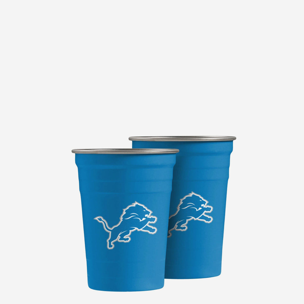 Detroit Lions 2 Pack Reusable Stainless Steel 16 oz Tumbler Cup FOCO - FOCO.com