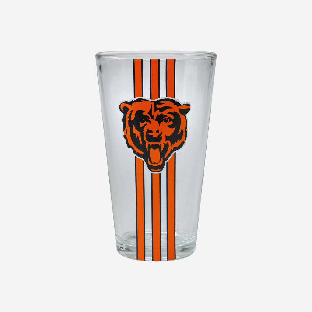 Chicago Bears Team Stripe Pint Glass FOCO - FOCO.com