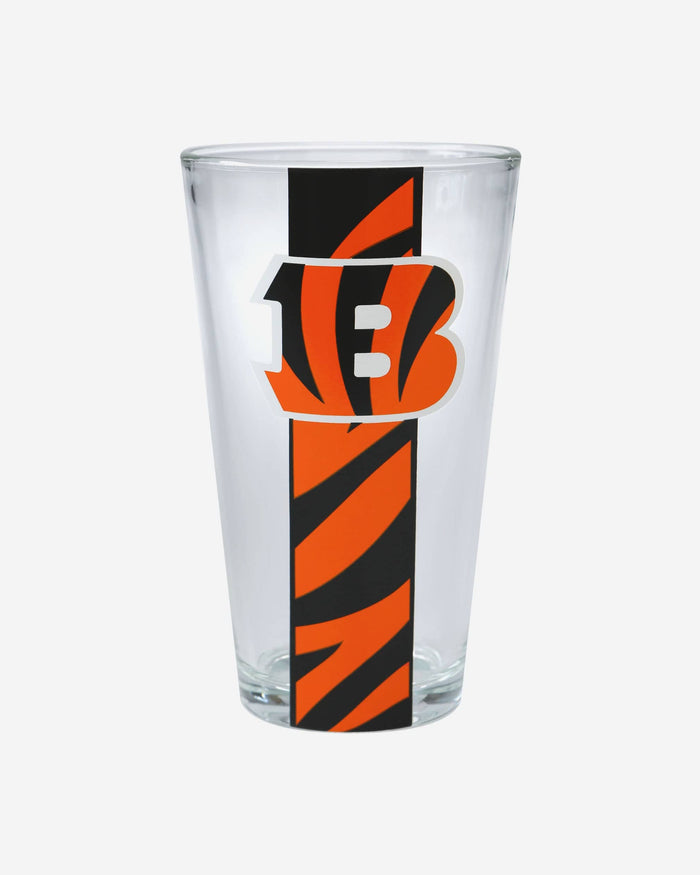 Cincinnati Bengals Team Stripe Pint Glass FOCO - FOCO.com