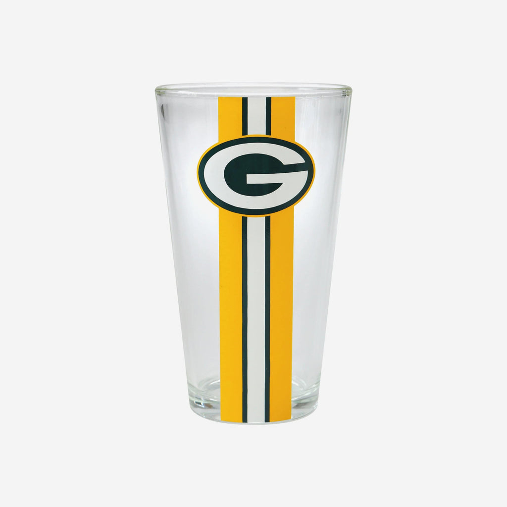 Green Bay Packers Team Stripe Pint Glass FOCO - FOCO.com