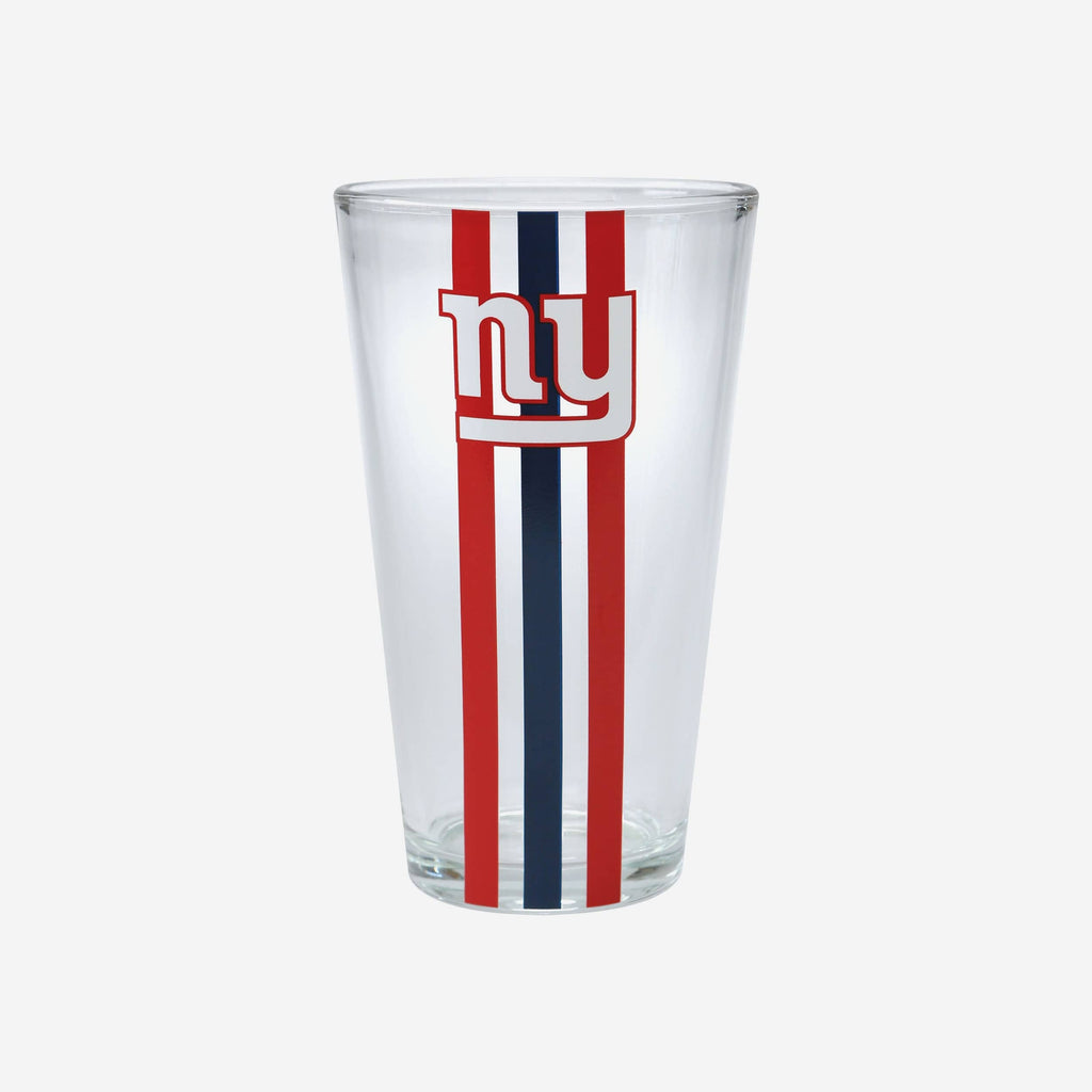 New York Giants Team Stripe Pint Glass FOCO - FOCO.com