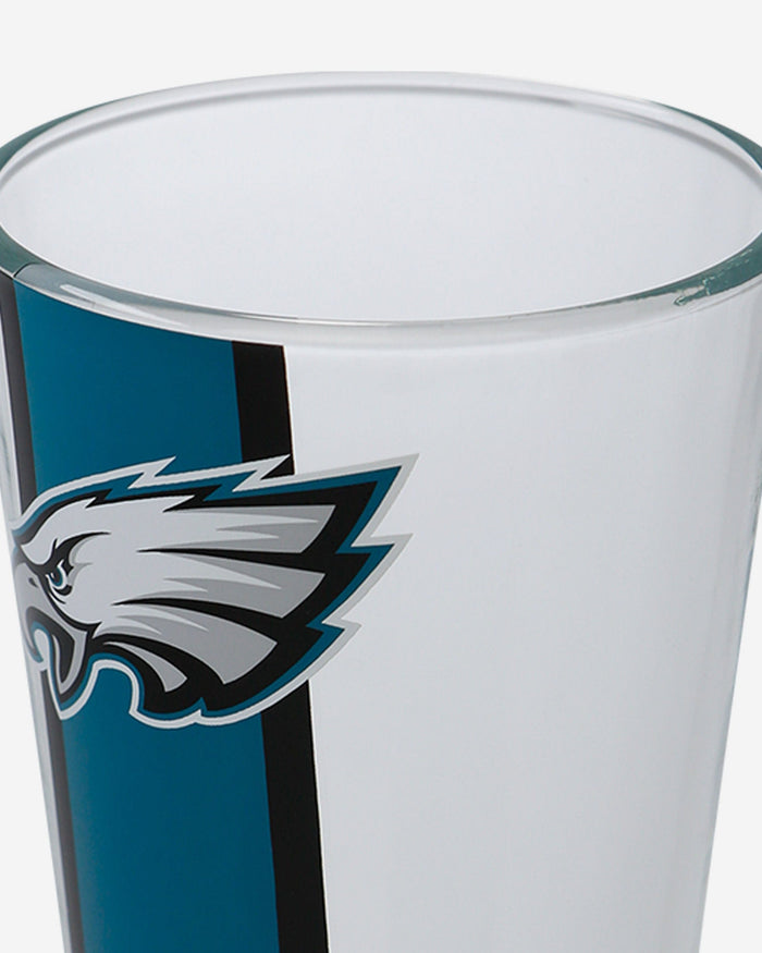 Philadelphia Eagles Team Stripe Pint Glass FOCO - FOCO.com