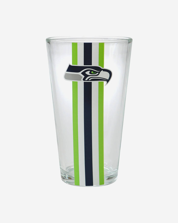 Seattle Seahawks Team Stripe Pint Glass FOCO - FOCO.com