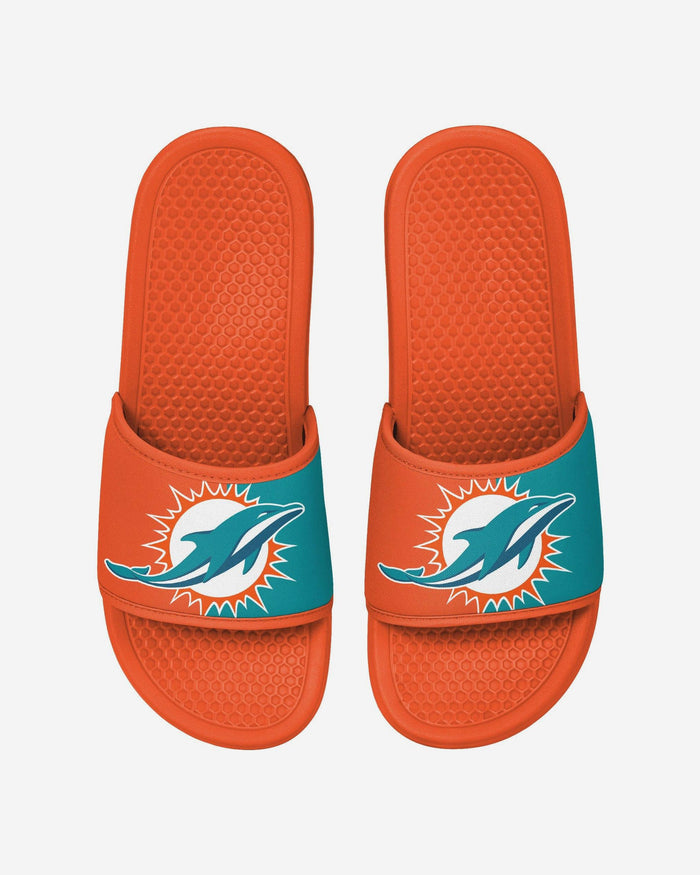 Miami Dolphins Team Color Primary Logo Slide FOCO S - FOCO.com