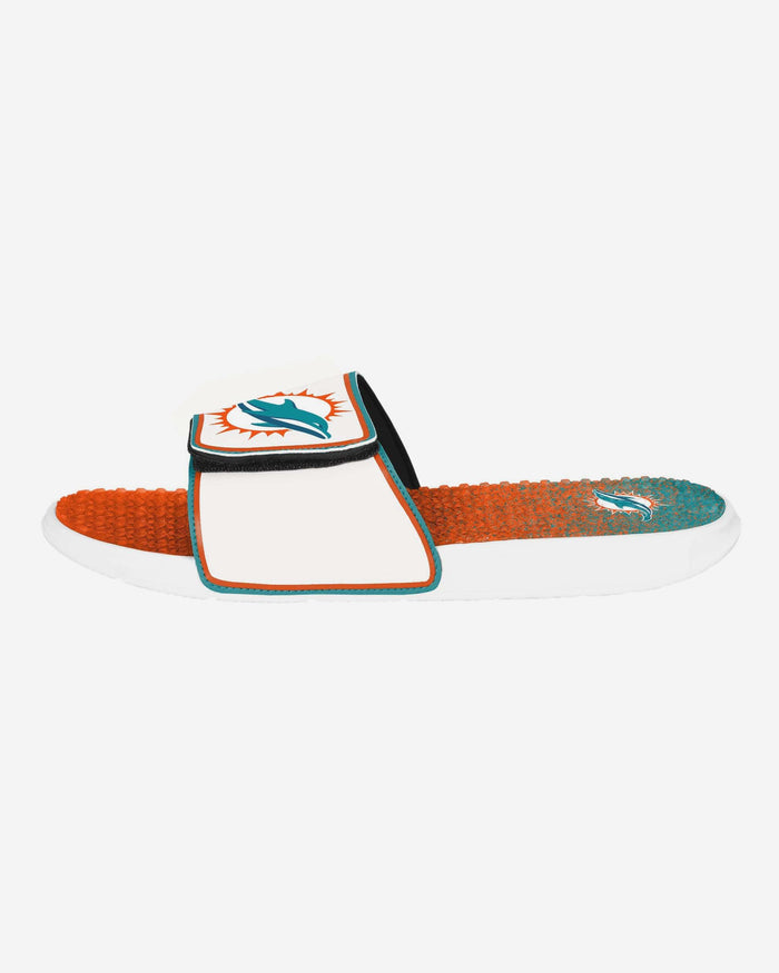 Miami Dolphins Primary Logo Gradient Gel Slide FOCO S - FOCO.com