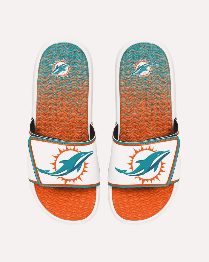 Miami Dolphins Primary Logo Gradient Gel Slide FOCO S - FOCO.com