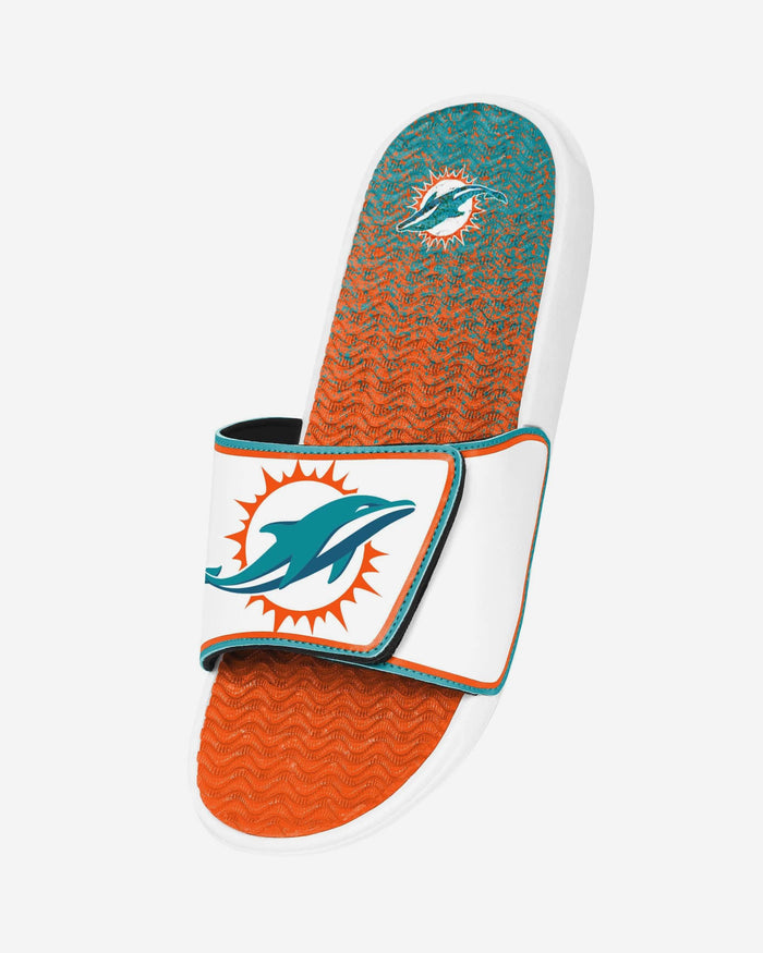 Miami Dolphins Primary Logo Gradient Gel Slide FOCO S - FOCO.com