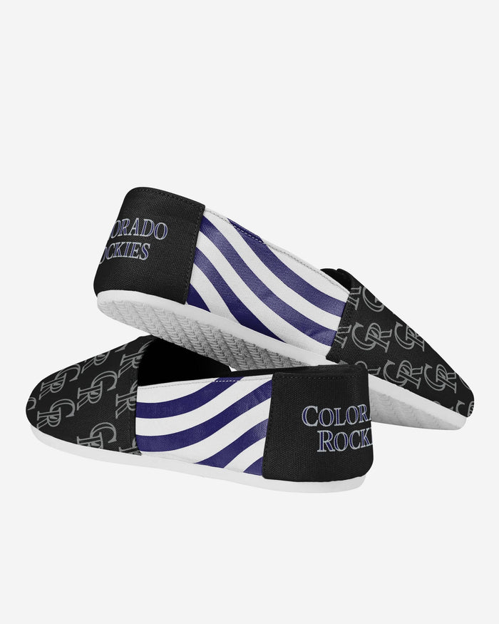 Colorado Rockies Womens Stripe Canvas Shoe FOCO - FOCO.com