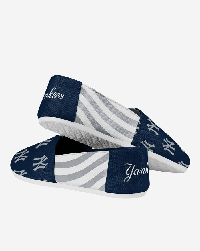 New York Yankees Womens Stripe Canvas Shoe FOCO - FOCO.com