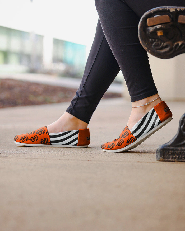 San Francisco Giants Womens Stripe Canvas Shoe FOCO - FOCO.com