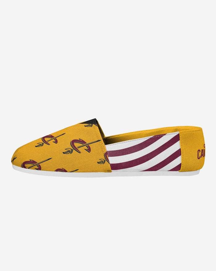 Cleveland Cavaliers Womens Stripe Canvas Shoe FOCO 6 - FOCO.com