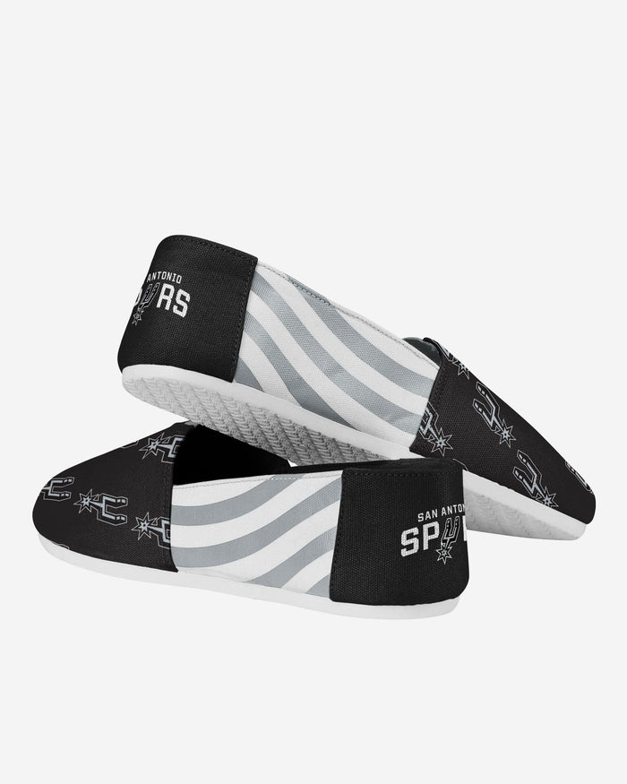San Antonio Spurs Womens Stripe Canvas Shoe FOCO - FOCO.com