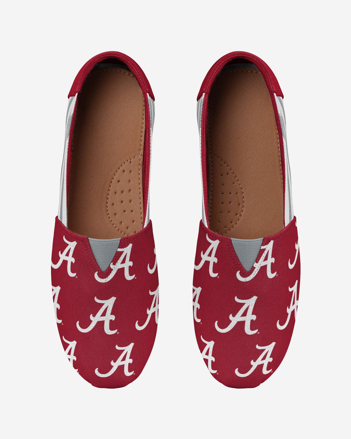 Alabama Crimson Tide Womens Stripe Canvas Shoe FOCO - FOCO.com