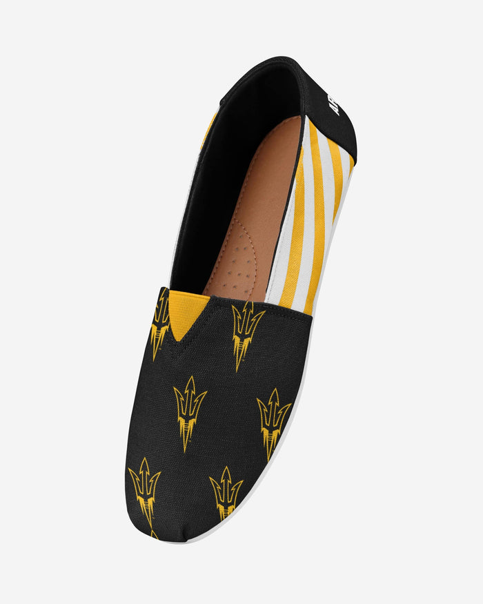 Arizona State Sun Devils Womens Stripe Canvas Shoe FOCO - FOCO.com