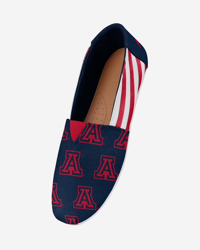 Arizona Wildcats Womens Stripe Canvas Shoe FOCO - FOCO.com
