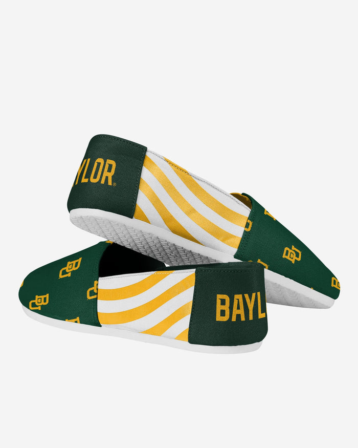 Baylor Bears Womens Stripe Canvas Shoe FOCO - FOCO.com