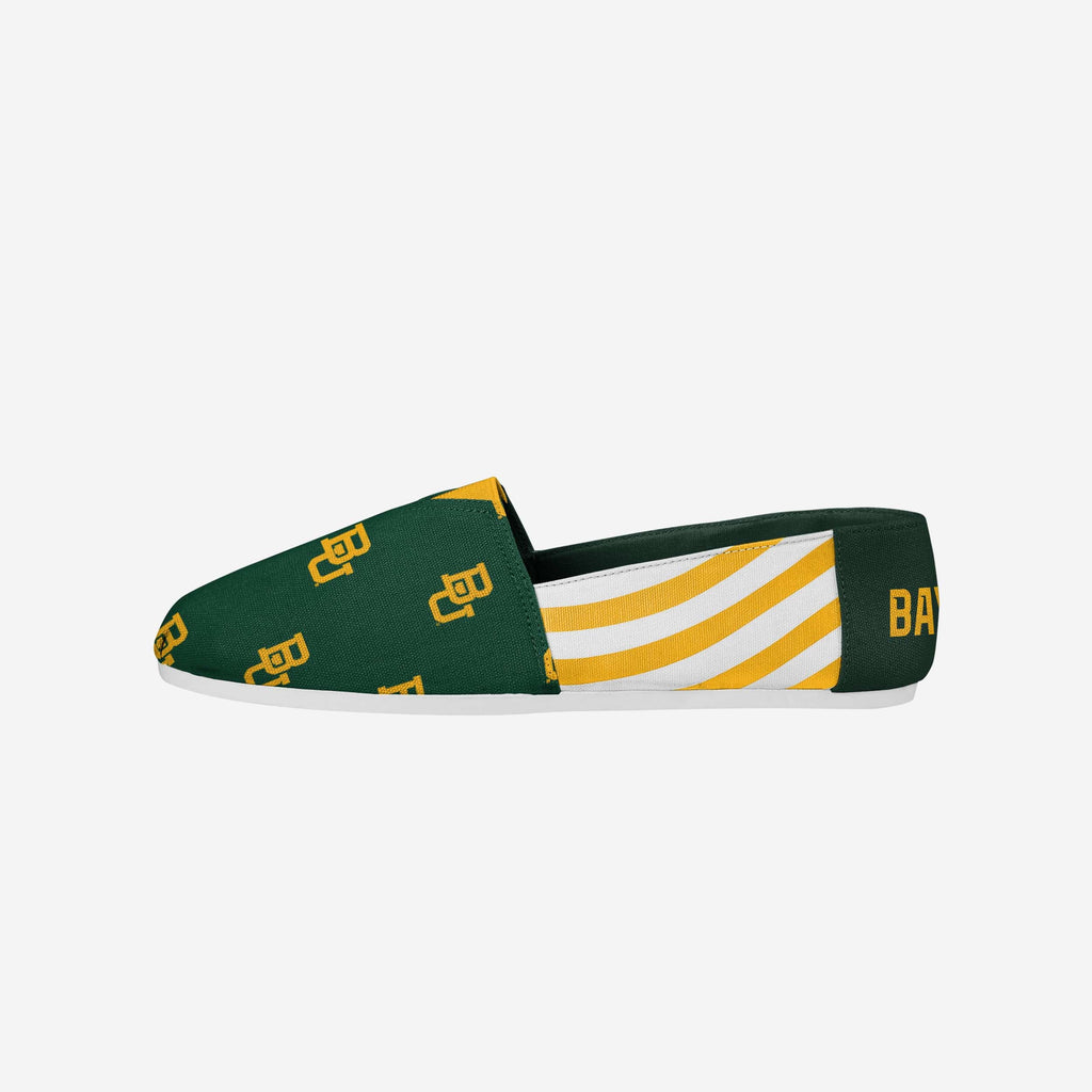 Baylor Bears Womens Stripe Canvas Shoe FOCO 6 - FOCO.com