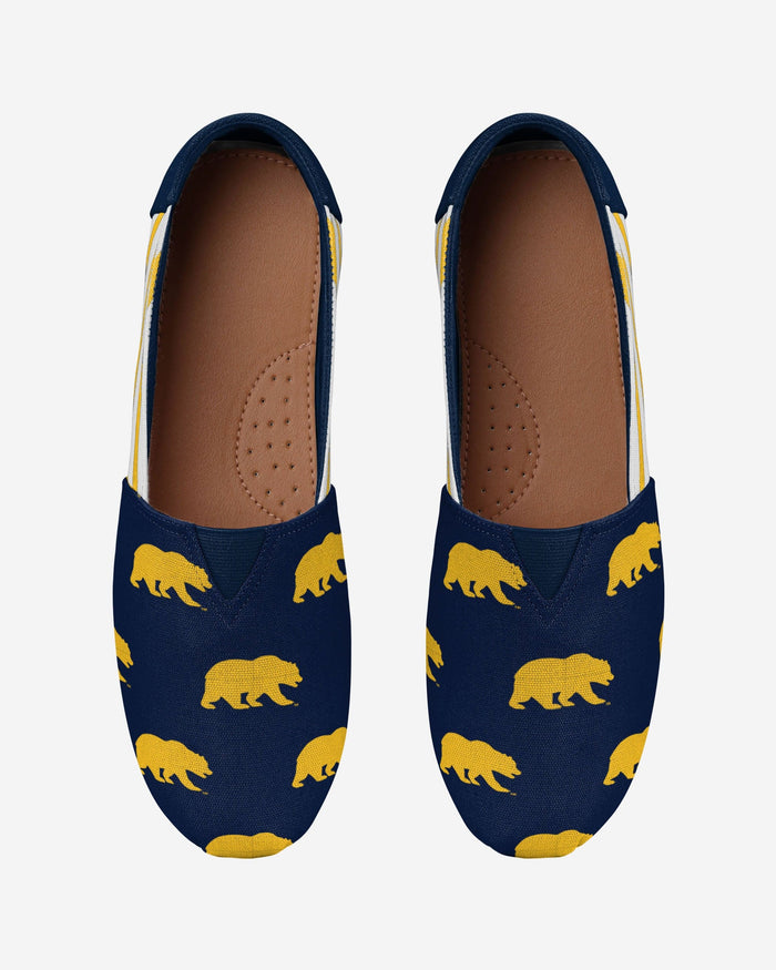 California Bears Womens Stripe Canvas Shoe FOCO - FOCO.com