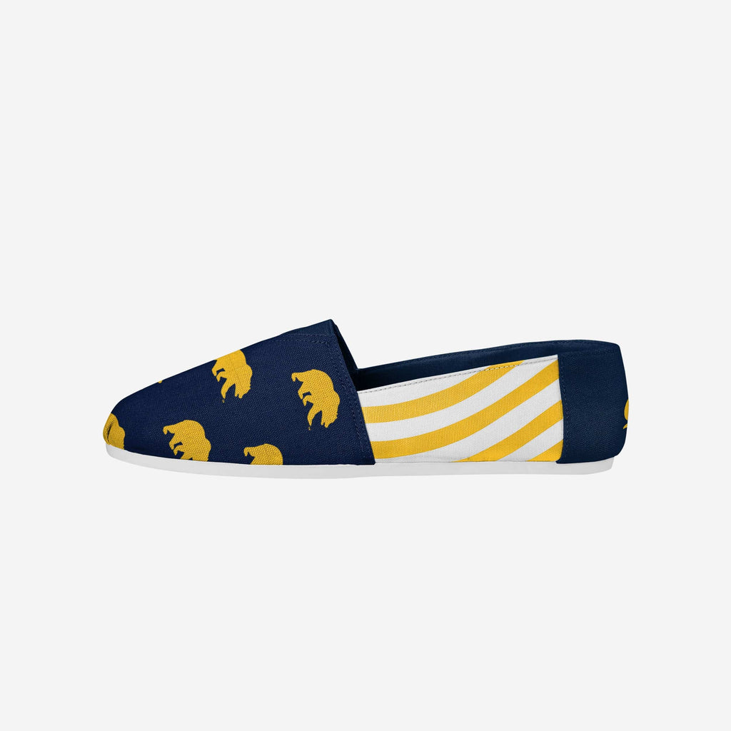 California Bears Womens Stripe Canvas Shoe FOCO 6 - FOCO.com