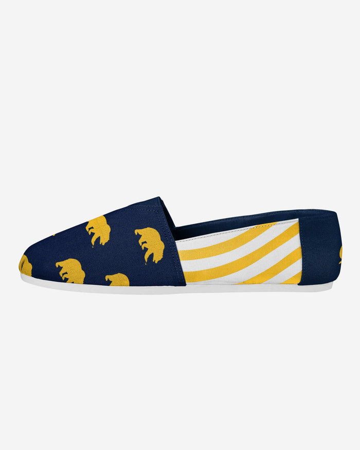California Bears Womens Stripe Canvas Shoe FOCO 6 - FOCO.com