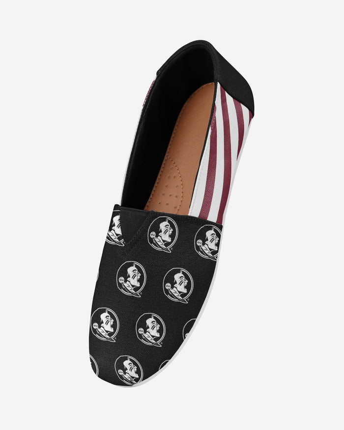Florida State Seminoles Womens Stripe Canvas Shoe FOCO - FOCO.com