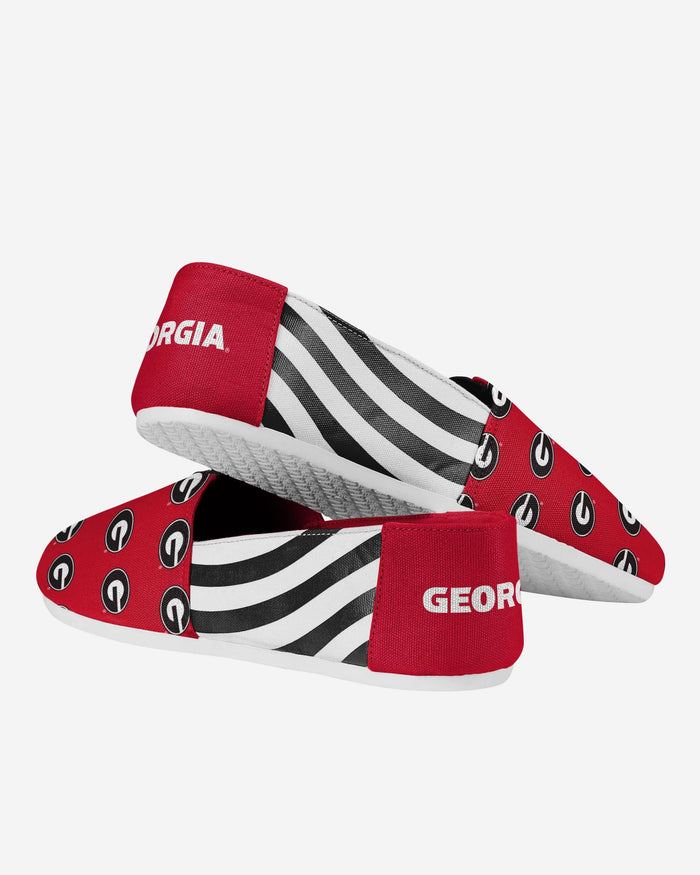 Georgia Bulldogs Womens Stripe Canvas Shoe FOCO - FOCO.com