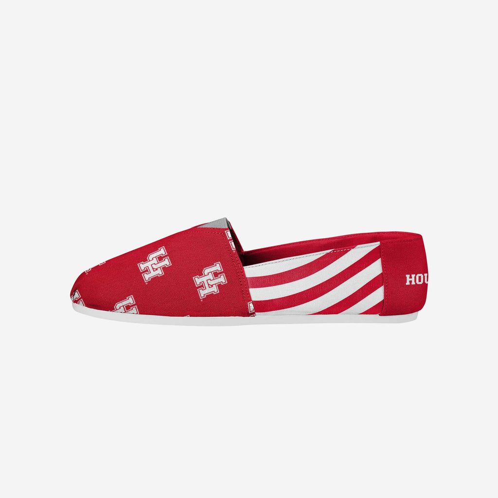 Houston Cougars Womens Stripe Canvas Shoe FOCO 6 - FOCO.com