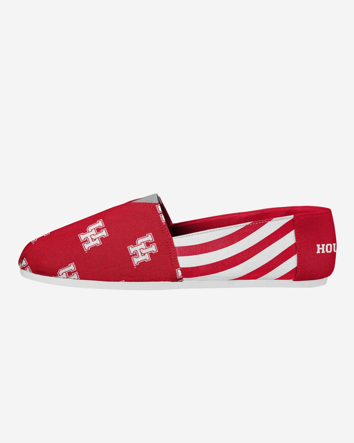 Houston Cougars Womens Stripe Canvas Shoe FOCO 6 - FOCO.com