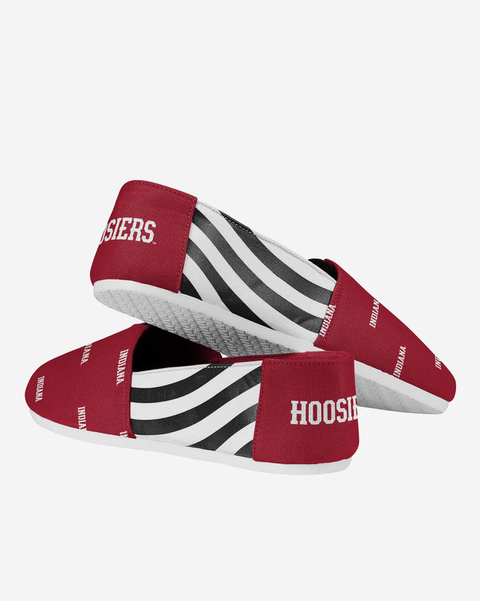 Indiana Hoosiers Womens Stripe Canvas Shoe FOCO - FOCO.com