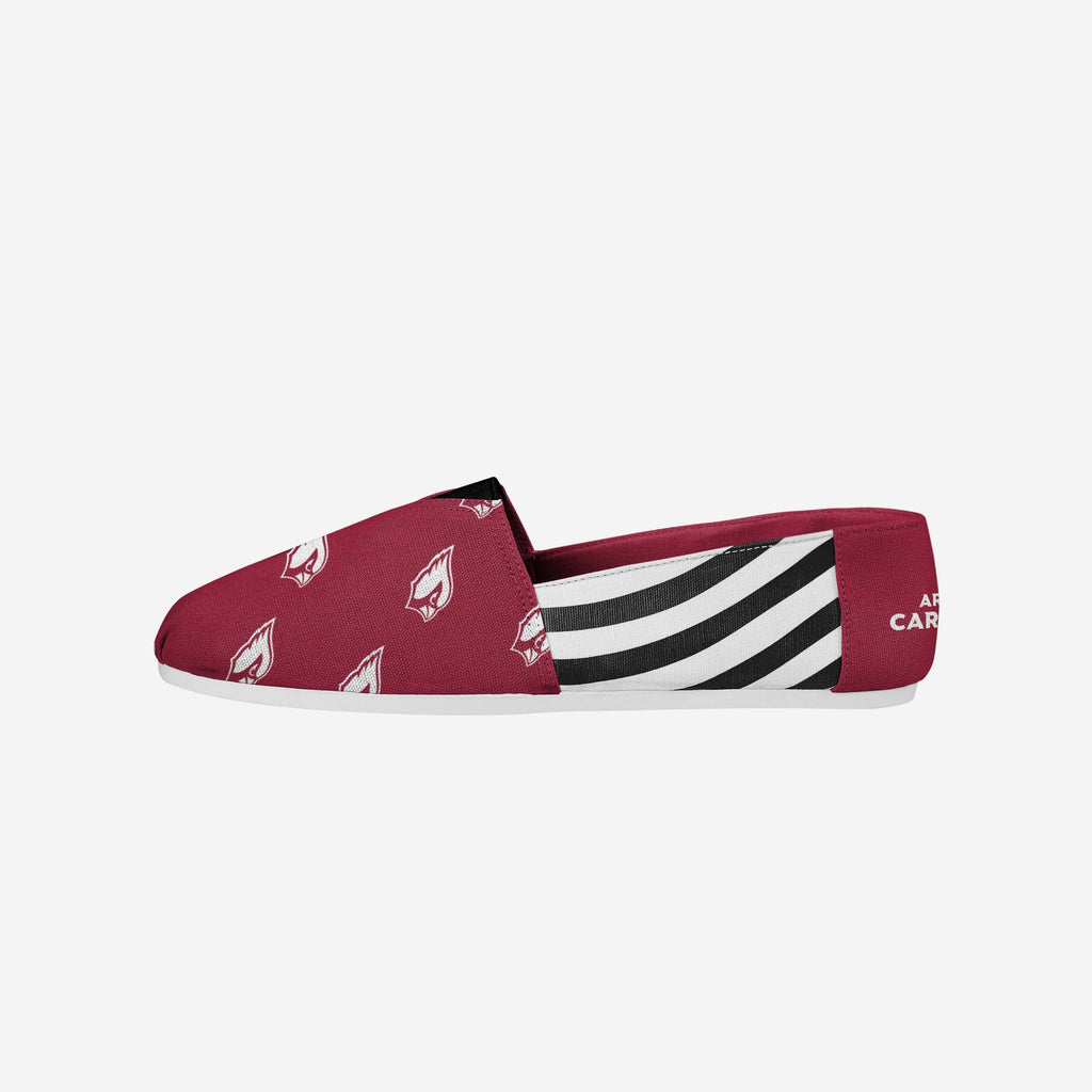 Arizona Cardinals Womens Stripe Canvas Shoe FOCO S - FOCO.com