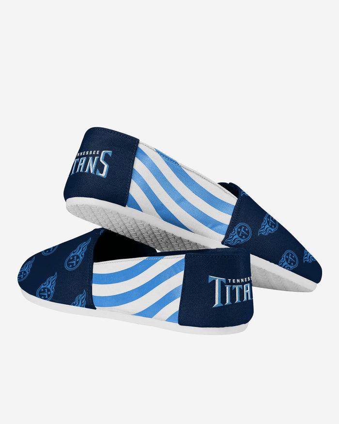Tennessee Titans Womens Stripe Canvas Shoe FOCO - FOCO.com