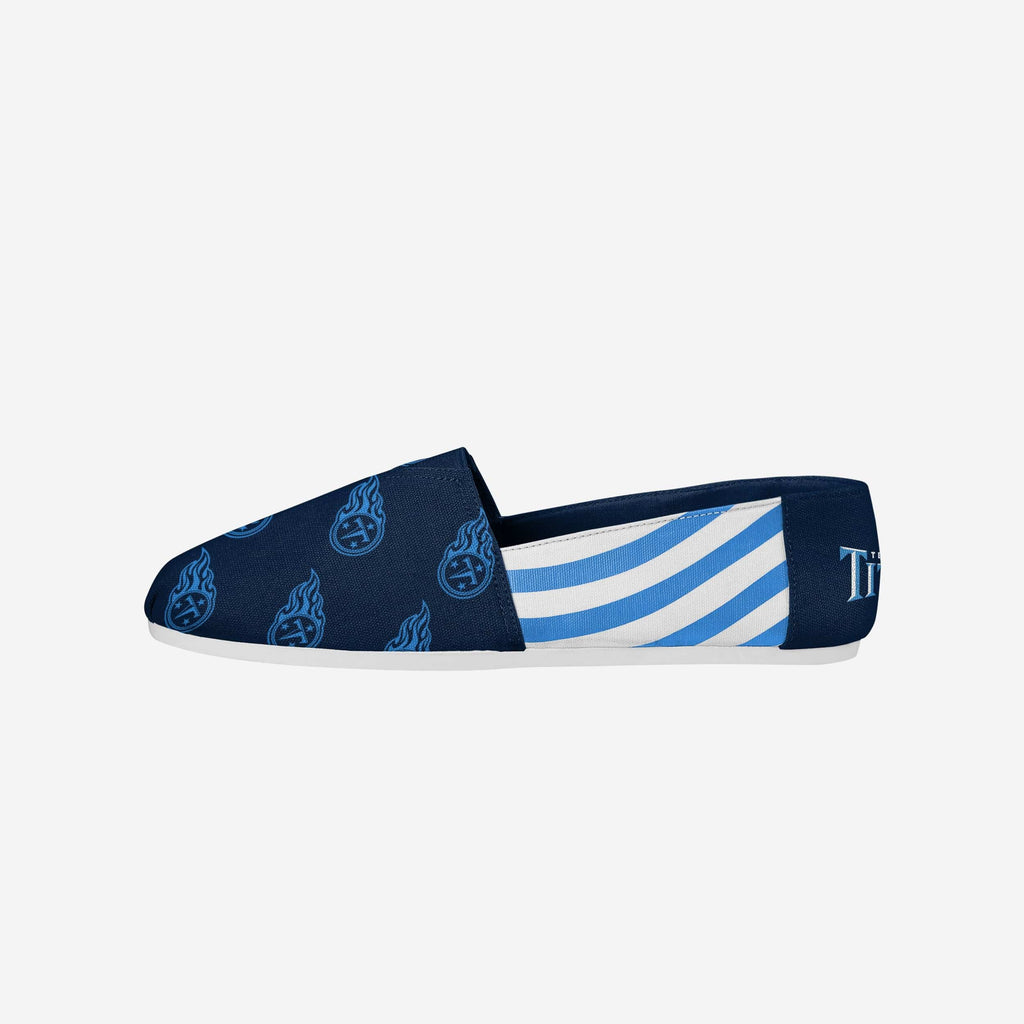 Tennessee Titans Womens Stripe Canvas Shoe FOCO 6 - FOCO.com