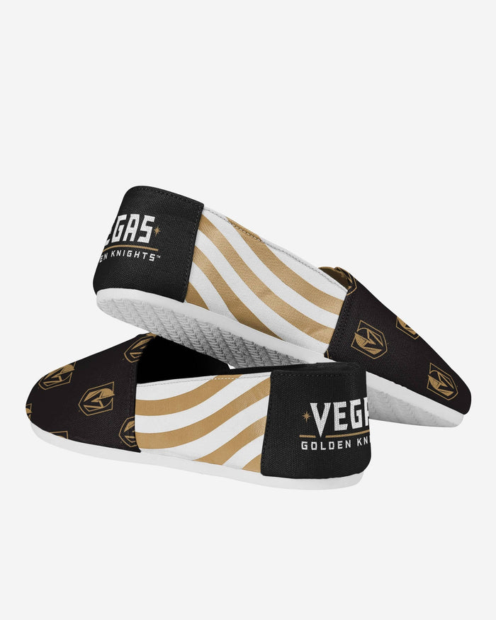 Vegas Golden Knights Womens Stripe Canvas Shoe FOCO - FOCO.com